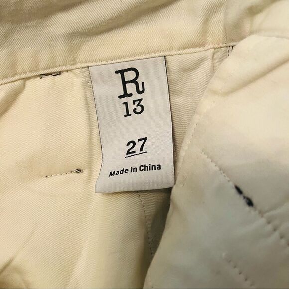 R13 Women's Plaid Cropped Pants with Leopard Belt - Picture 7 of 13